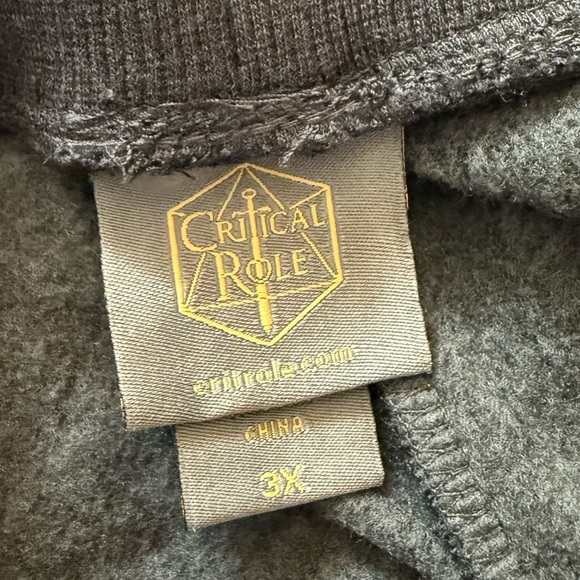 Critical Role Men’s Gray Jogger, Leisure, Active Wear Sweatpants - Picture 7 of 12